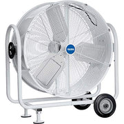 Outdoor Rated 30" Mobile Tilt Drum Blower Fan by Global Industrial – 14.5"L x 35.5"W x 38.5"H, Alloy Steel, White, Model HVD-30M