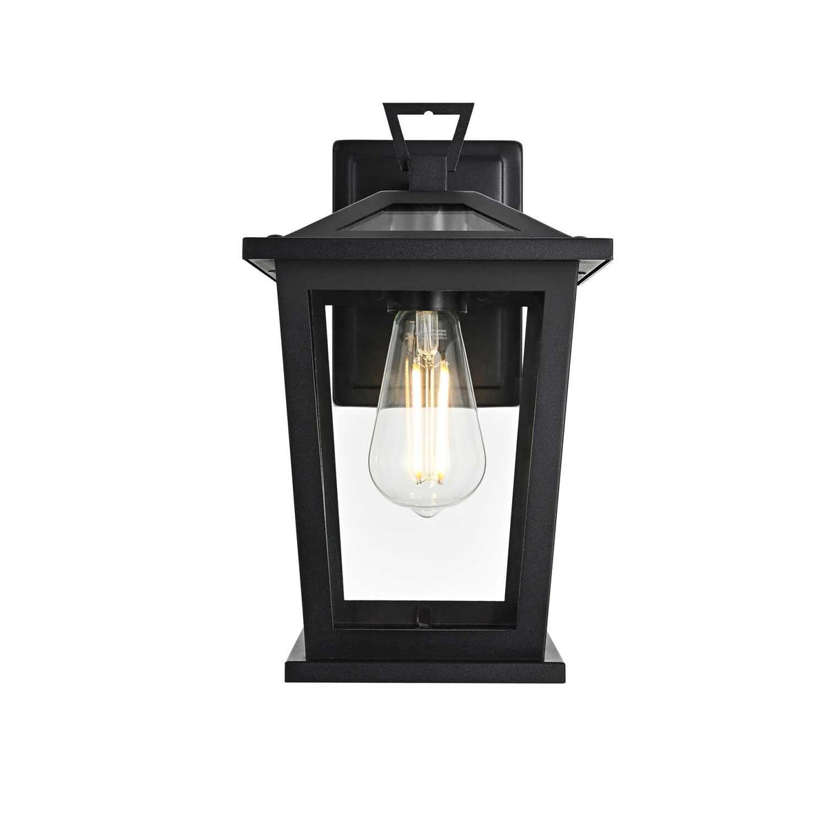 Cayman One Light Outdoor Wall Sconce Black by Lighting Design – Iron, Black