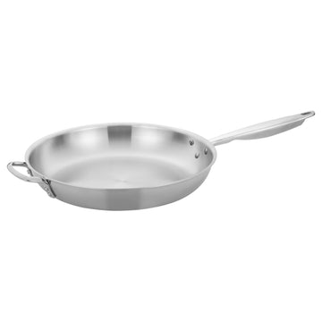 Tri-Ply Frying Pan by Winco – 14", 3.31 quarts, Stainless Steel, Silver, Model TGFP-14