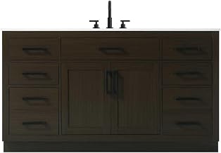 Alden 60" Single Bathroom Vanity in Mocha Brown