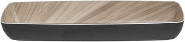HUBERT Serving Bowl Wood-Look Black Melamine with Light Wood Inside - 20 7/8 L x 6 2/3 W x 3" H