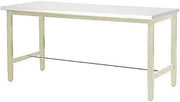 Global Industrial 96" W x 36" D Adjustable Height Workbench, 1-1/4" Thick ESD Square Edge, Tan