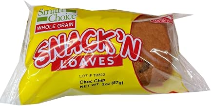 Smart Choice Wholegrain Chocolate Chip Snack N Loaves, 2 Ounce -- 72 per case.