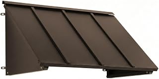 Awntech Houstonian 8 ft Aluminum Enclosed Awning, 104" W x 24" H x 36" D, Pewter