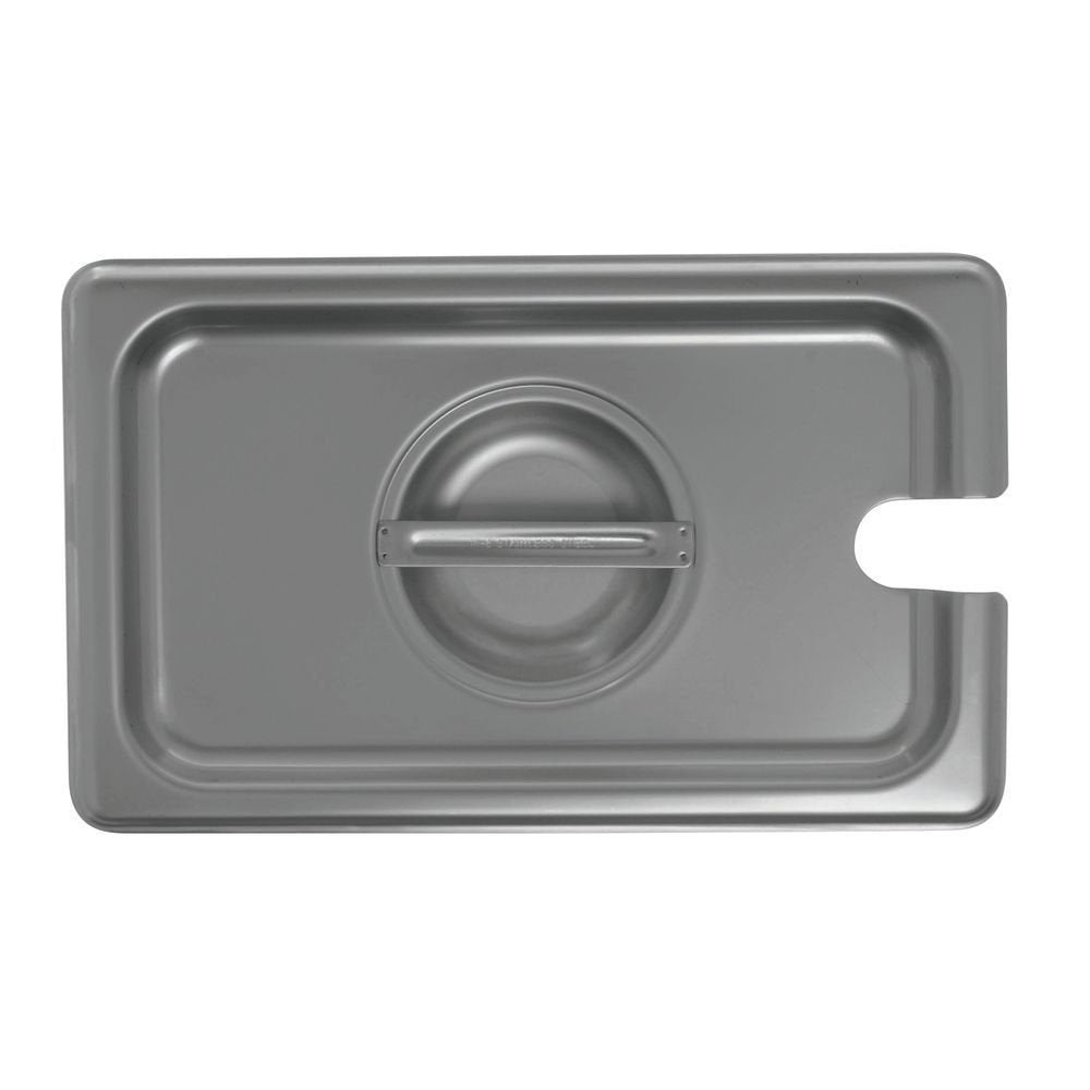 Allied Buying Corp CSTC-1400S Fourth-Size Steam Table Pan Slotted Cover 24 Gauge Stainless Steel Steamtable Pans by HUBERT – Stainless Steel, Model 6140CS
