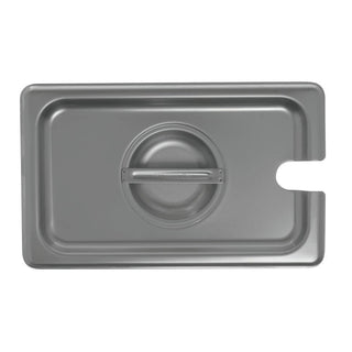 Allied Buying Corp CSTC-1400S Fourth-Size Steam Table Pan Slotted Cover 24 Gauge Stainless Steel Steamtable Pans by HUBERT – Stainless Steel, Model 6140CS