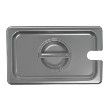 Allied Buying Corp CSTC-1400S Fourth-Size Steam Table Pan Slotted Cover 24 Gauge Stainless Steel Steamtable Pans by HUBERT – Stainless Steel, Model 6140CS