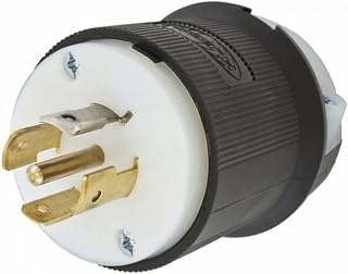 Hubbell HBL2511 Locking Plug 20A 3PH 120/208V L21-20P Black & White