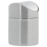 Countertop Trash Can with Swing Top Stainless Steel - 4 5/8Dia x 6 3/4"H by HUBERT – 4.625 x 4.625 x 6.75 inches, Stainless Steel, Silver