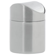 Countertop Trash Can with Swing Top Stainless Steel - 4 5/8Dia x 6 3/4"H by HUBERT – 4.625 x 4.625 x 6.75 inches, Stainless Steel, Silver