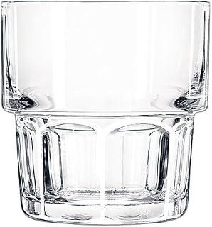 Libbey RLBU501 Stacked Gibraltar Lock, No. 15659, Soda Glass (Pack of 6)