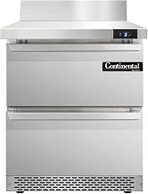 Continental Refrigerator SWF27-BS-FB-D Single Section Work Top Freezer 27"W, with Back Splash, Front Breathing & Drawers