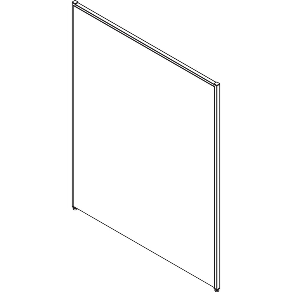 Lorell 1 / 60 by 48-Inch / Grey Fabric