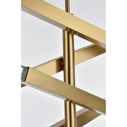 Ari Eight Light Pendant Satin Gold by Lighting Design – Iron and Crystal, Satin Gold, Model 2085L4SG