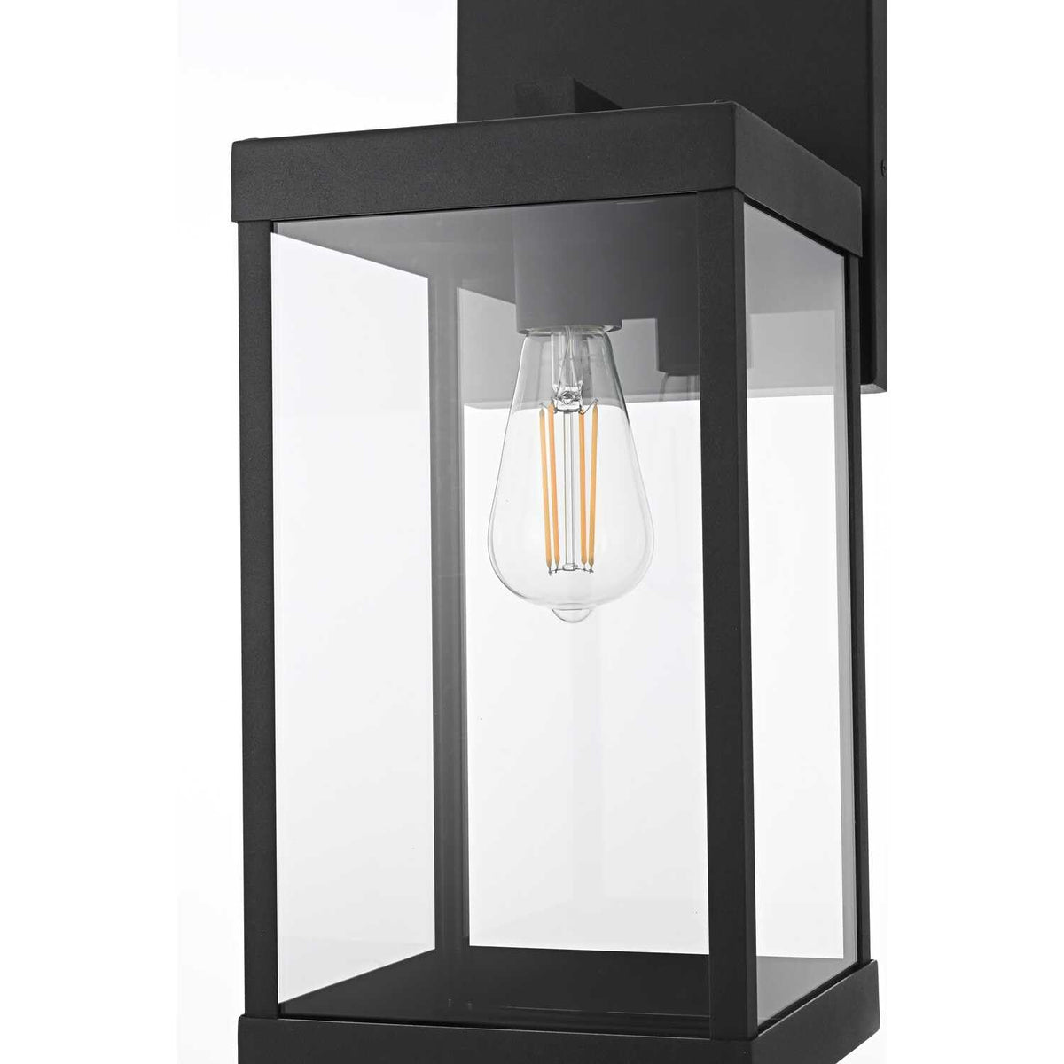 Peter One Light Outdoor Wall Sconce Black by Lighting Design – Iron, Black, Model OD413W18BK