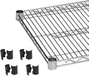 Thunder Group Chrome plated wire shelves 18" x 48" with 4 set plastic chip, comes in 2 shelves