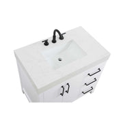 Elegant Kitchen and Bath 36" Single Bathroom Vanity in White by Elegant Lighting – unspecified, Wood, White, Model VF60636WH
