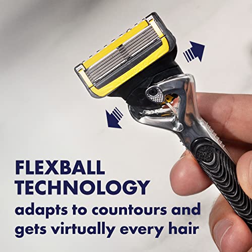 Gillette 1 Count (Pack of 2) / Handle + 1 Refill / Black Cartridge Razors