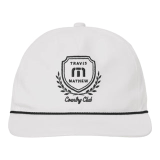 Mens Local Favorite Hat White One Size by TravisMathew – Polyester Blend, White, Model 1MAB197
