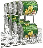 FFCR10CH Wire Can Rack, 24-13/16" x 7-7/8" x 13-5/16", Front Loading & Dispensing, (8) #10 or (12) #5 can Capacity, Chromate Finish