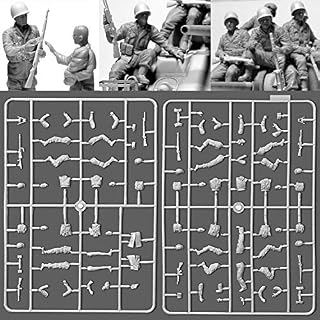 Masterbox WWII Military Miniatures Model Kits - U.S. Paratroopers and British Tankman