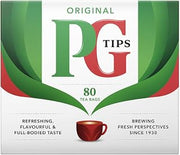 PG Tips Black Tea Bags, 80-Count Boxes (Pack of 4)