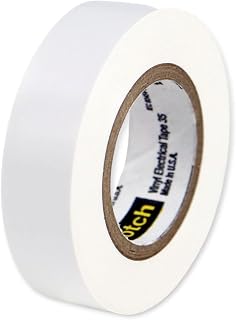 3M Scotch Electrical Tape 35, 1/2 in x 20 ft, 1 Short Roll, White