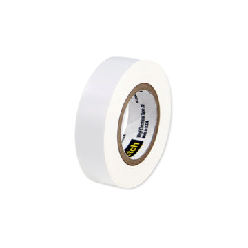Scotch Electrical Tape by 3M – 1/2 in x 20 ft, Vinyl, White, Model 35-White-1/2x20FT