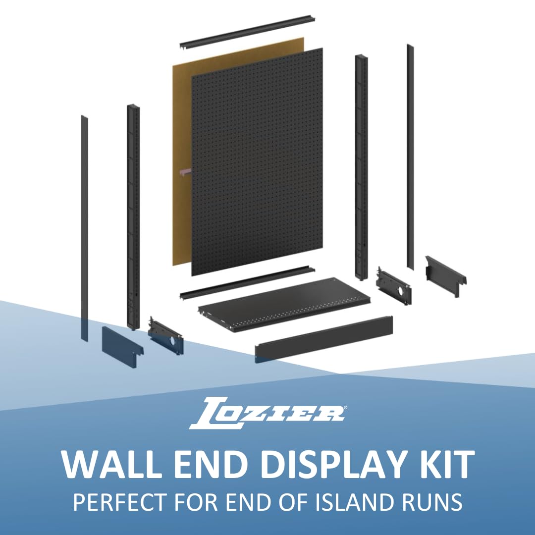 Wall End Display Kit 36x72x19 CHR Charcoal by Lozier – 72" H, Alloy Steel, Charcoal, Model KP1039.1F7
