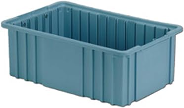 LEWISBins Divider Box, 16-1/2" x 10-7/8" x 6", Light Blue, Lot of 4