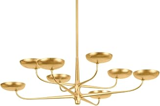 Hudson Valley Lighting 4545-VGL Taormina - 8 Light Chandelier - 13 Inches Tall and 45 Inches Wide - Vintage Gold Leaf