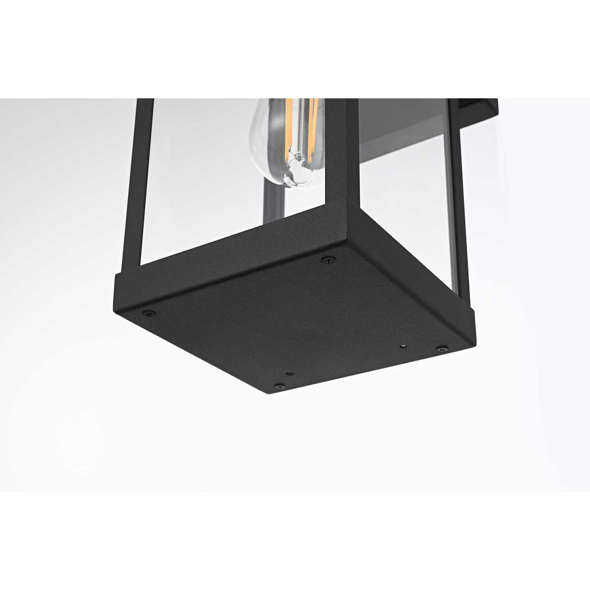 Peter One Light Outdoor Wall Sconce Black by Lighting Design – 8.2", Iron, Black, Model OD413W14BK