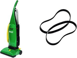 BigGreen Commercial PowerForce Bagged Upright Vacuum + BISSELL Replacement Belts (2 Count)