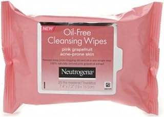Neutrogena Oil-Free Cleansing Wipes for Acne Prone Skin, Pink Grapefruit 25 ea (8 Pack)