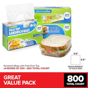 Stock Your Home 800 / One Size / Clear Food Storage Bags