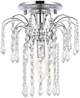 Elegant Lighting V6801F9C/RC Falls - One Light Flush Mount