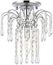 Elegant Lighting V6801F9C/RC Falls - One Light Flush Mount