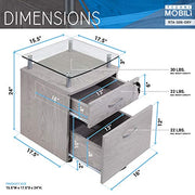 Techni Mobili Grey / Regular / Modern Vertical File Cabinets