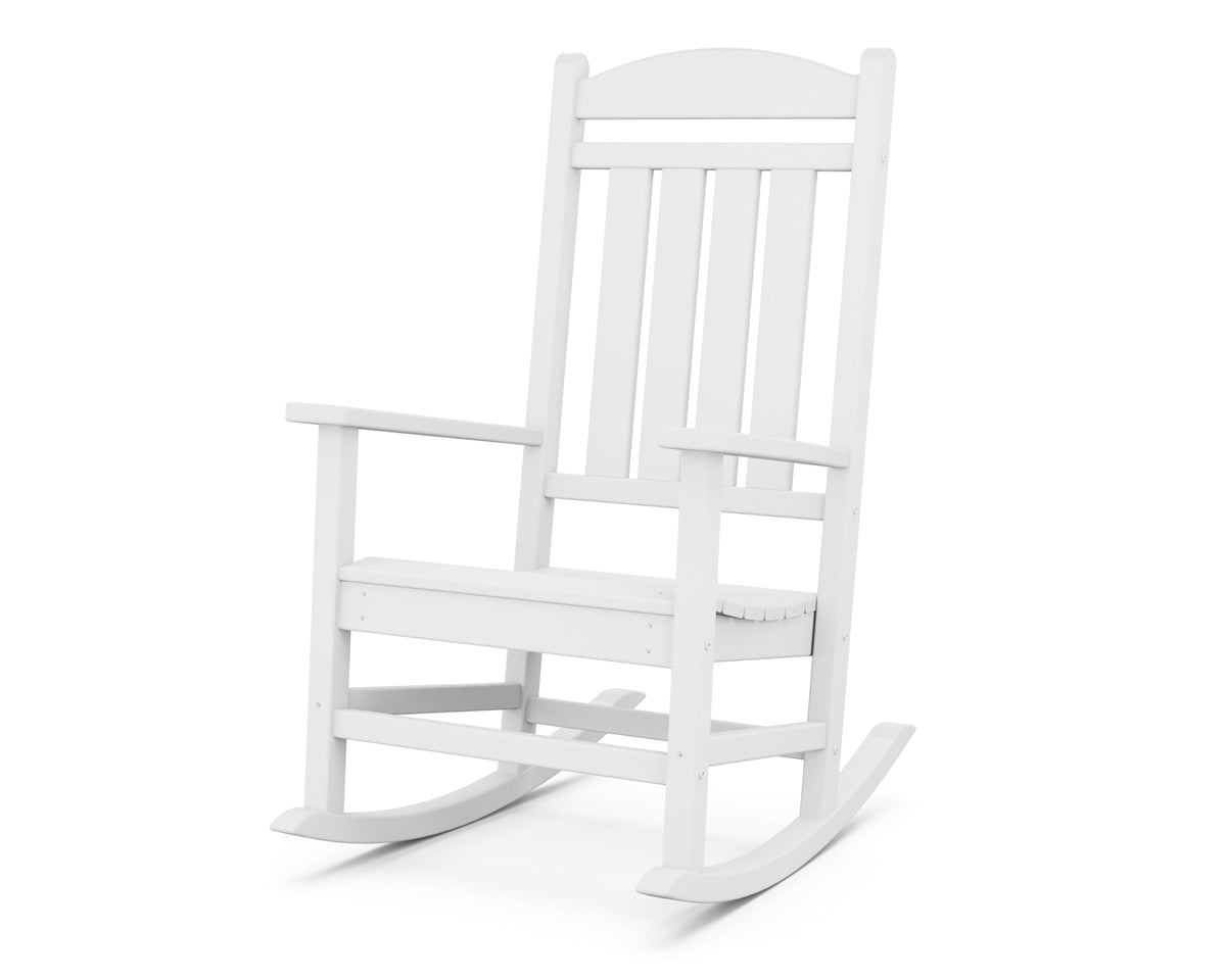 Presidential Rocking Chair in White by Polywood – Oversized, Plastic, White, Model R100WH