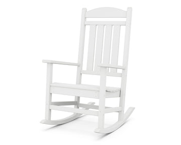 Presidential Rocking Chair in White by Polywood – Oversized, Plastic, White, Model R100WH