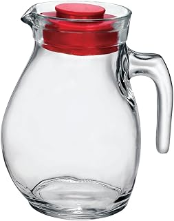 Bormioli Rocco BOR103 Glass Table Jug with Red Cap 150 cl