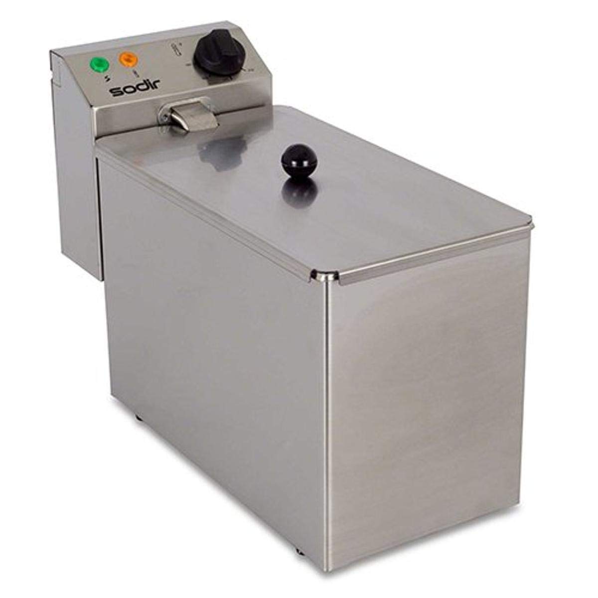 Sodir 10-Pound Commercial Countertop Fryer by Equipex – Stainless Steel, white, Model RF5S