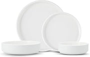 Fortessa Sound Stoneware, 16 Piece Dinnerware Set (Service for 4), White