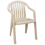 Grosfillex Miami Lowback Armchair Sandstone by GROSFILLEX INC – 22.5 inches x 21 inches x 31.75 inches, Resin, Sandstone, Model US023066