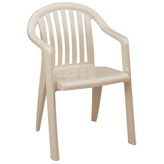 Grosfillex Miami Lowback Armchair Sandstone by GROSFILLEX INC – 22.5 inches x 21 inches x 31.75 inches, Resin, Sandstone, Model US023066