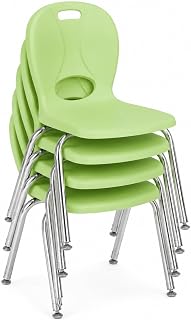 LNT-116-CSW-GA Learniture Structure Series School Chairs for Classroom, 16" Seat Height, Green Apple, Pack of 4