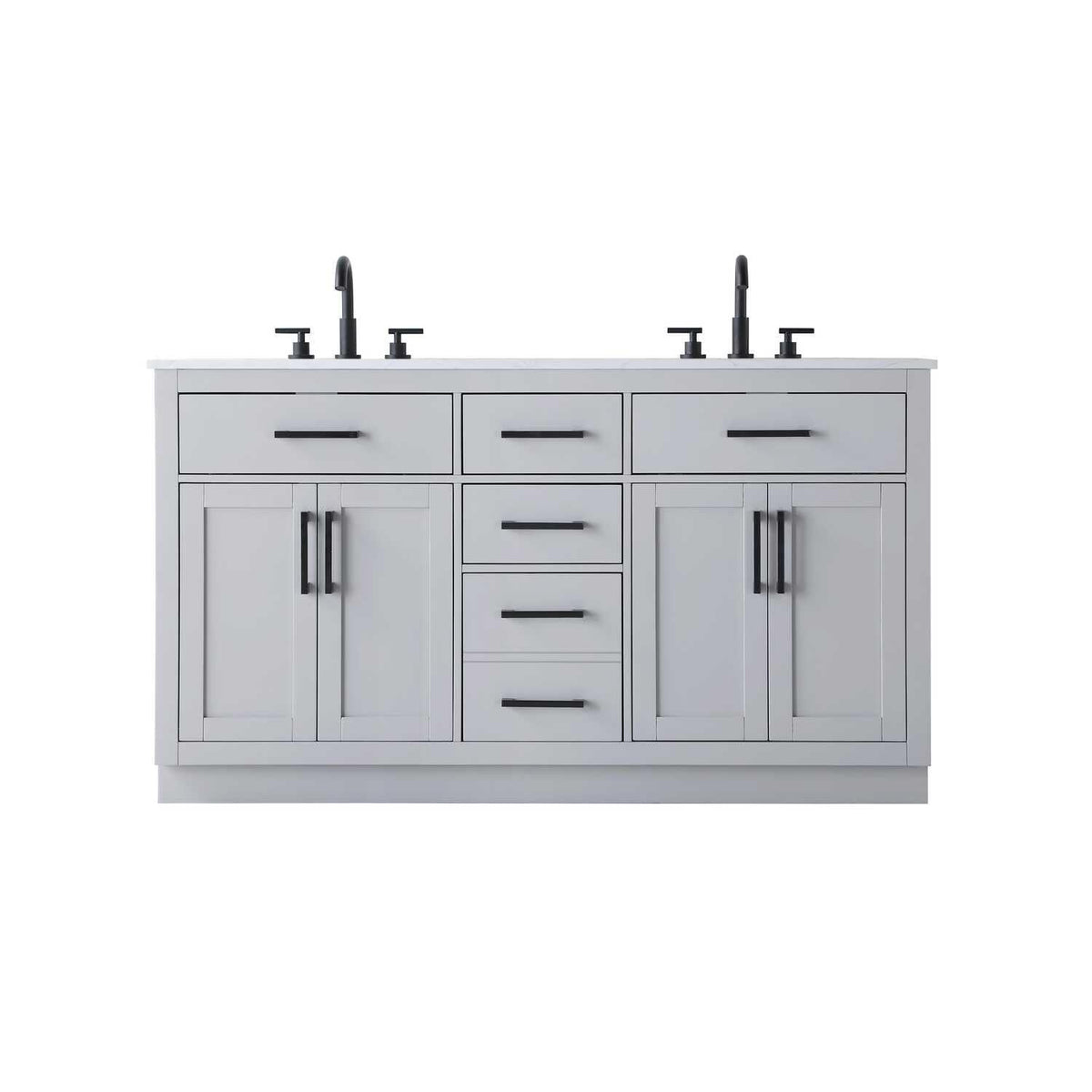 Alden Bathroom Vanity Grey by Lighting Design – Wood, Grey, Model VF29760DGR