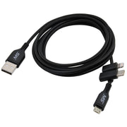 MobileSpec 6 Foot Multi-Use Charge and Sync Cable by Mobile Spec – Black, Model MBS06552