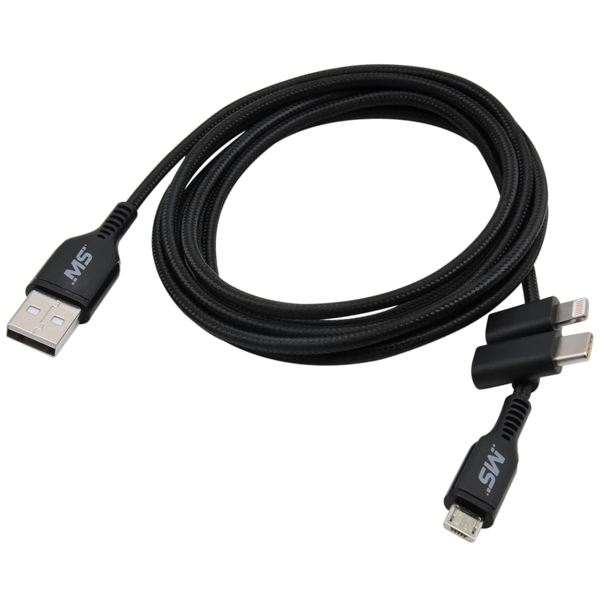 MobileSpec 6 Foot Multi-Use Charge and Sync Cable by Mobile Spec – Black, Model MBS06552