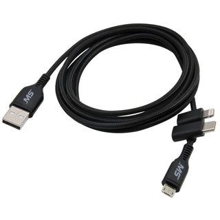 MobileSpec 6 Foot Multi-Use Charge and Sync Cable by Mobile Spec – Black, Model MBS06552